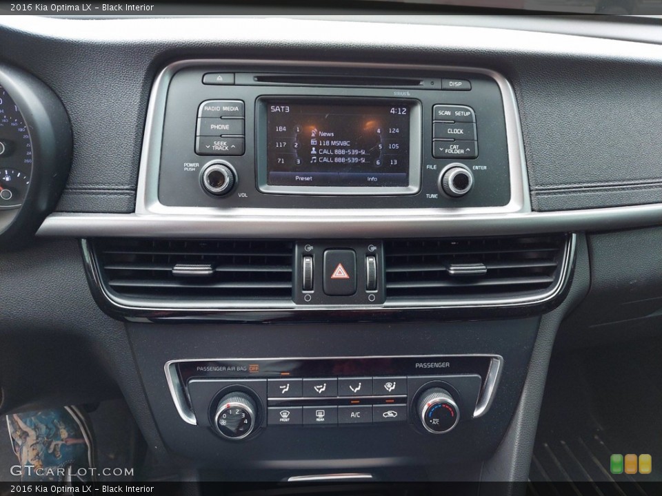 Black Interior Controls for the 2016 Kia Optima LX #142344742