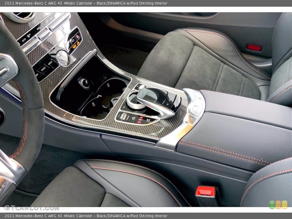 Black/DINAMICA w/Red Stitching Interior Transmission for the 2021 Mercedes-Benz C AMG 43 4Matic Cabriolet #142346347