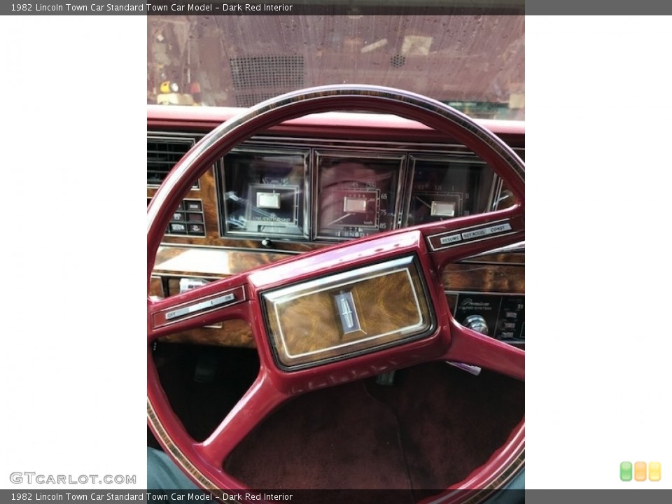 Dark Red Interior Steering Wheel for the 1982 Lincoln Town Car  #142346950
