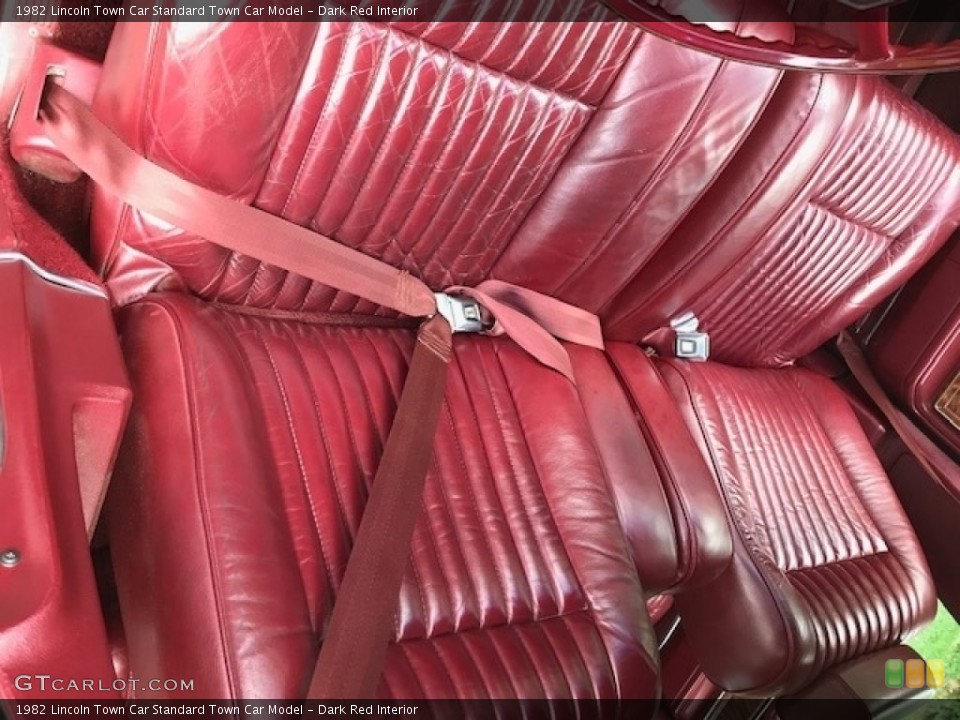 Dark Red Interior Rear Seat for the 1982 Lincoln Town Car  #142347037