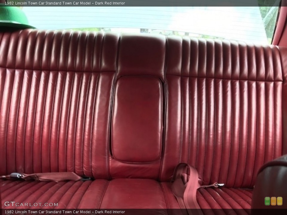 Dark Red Interior Rear Seat for the 1982 Lincoln Town Car  #142347055