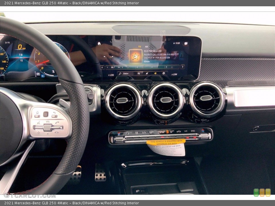 Black/DINAMICA w/Red Stitching Interior Controls for the 2021 Mercedes-Benz GLB 250 4Matic #142348861