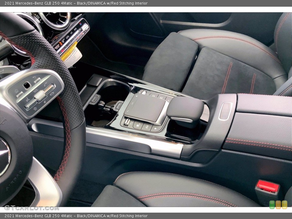Black/DINAMICA w/Red Stitching Interior Controls for the 2021 Mercedes-Benz GLB 250 4Matic #142348879