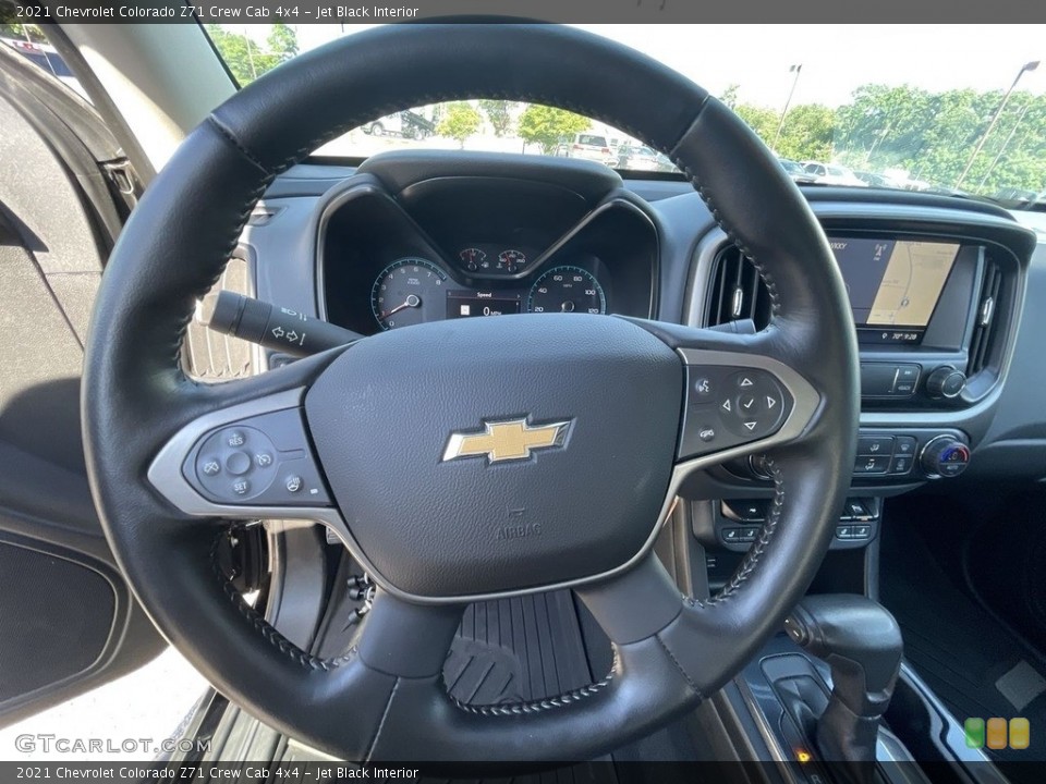 Jet Black Interior Steering Wheel for the 2021 Chevrolet Colorado Z71 Crew Cab 4x4 #142351346
