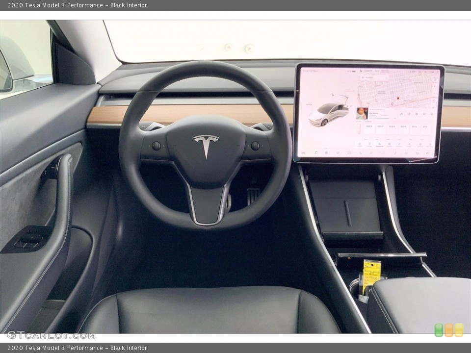 Black Interior Dashboard for the 2020 Tesla Model 3 Performance #142351944