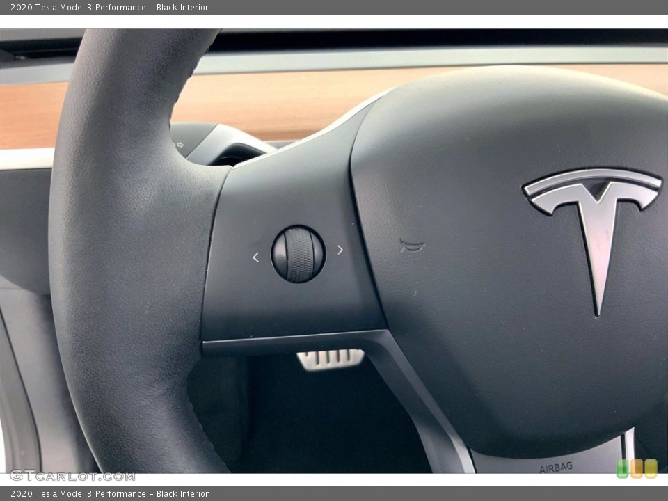 Black Interior Steering Wheel for the 2020 Tesla Model 3 Performance #142352379