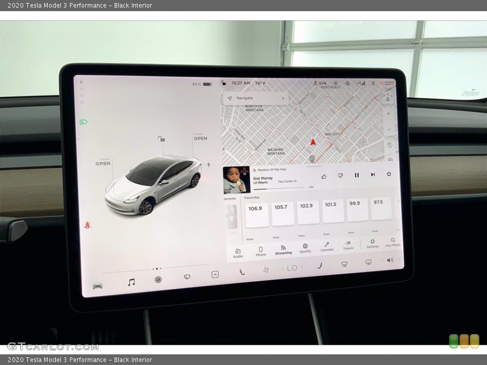 Black Interior Navigation for the 2020 Tesla Model 3 Performance #142352431