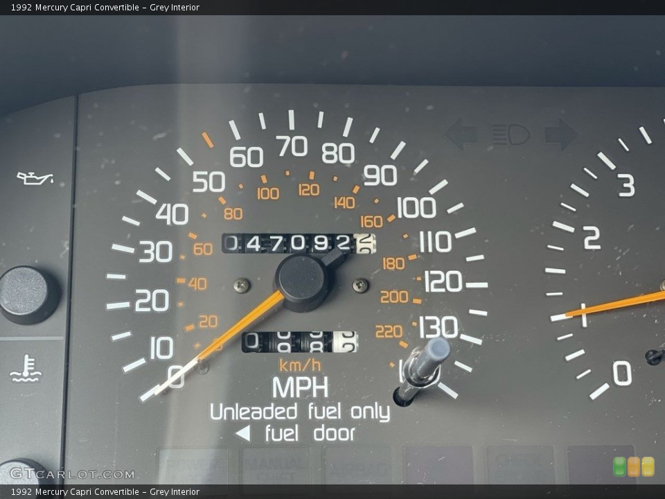 Grey Interior Gauges for the 1992 Mercury Capri Convertible #142353582