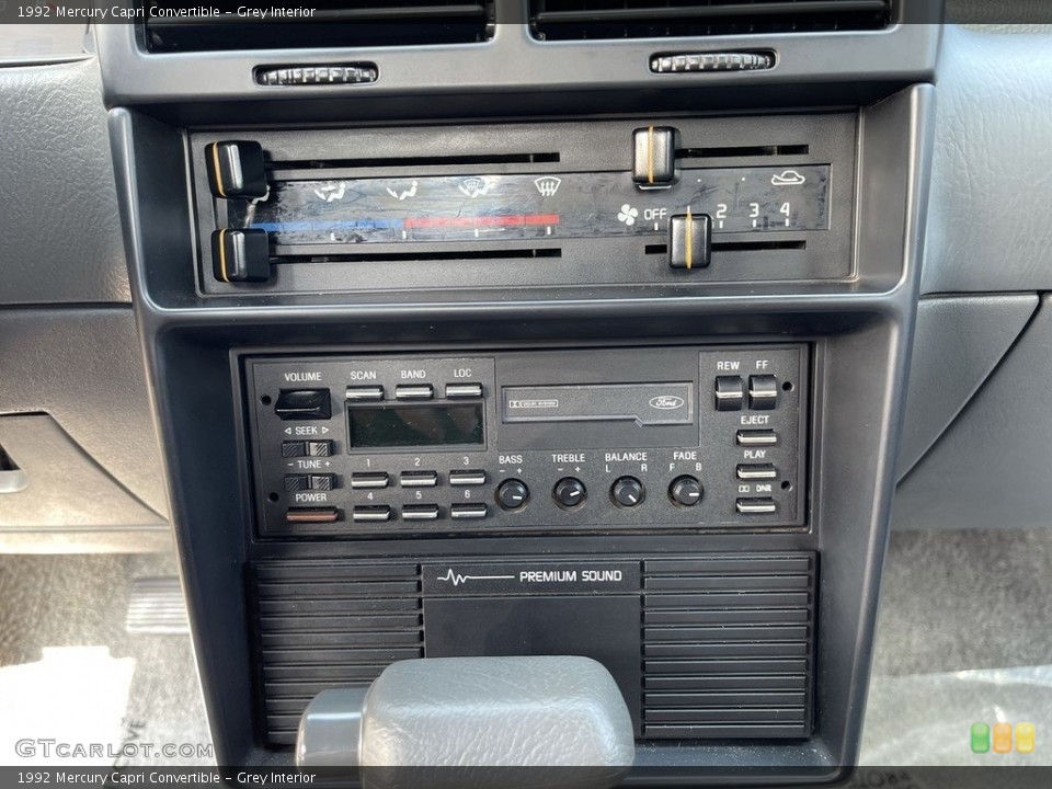 Grey Interior Controls for the 1992 Mercury Capri Convertible #142353606