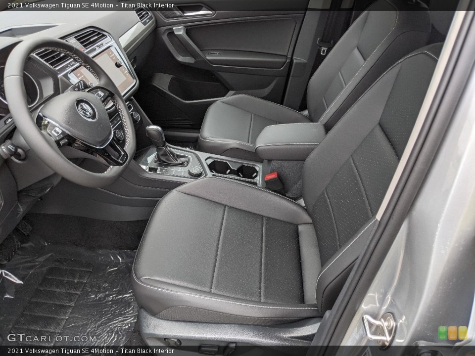 Titan Black Interior Front Seat for the 2021 Volkswagen Tiguan SE 4Motion #142353664