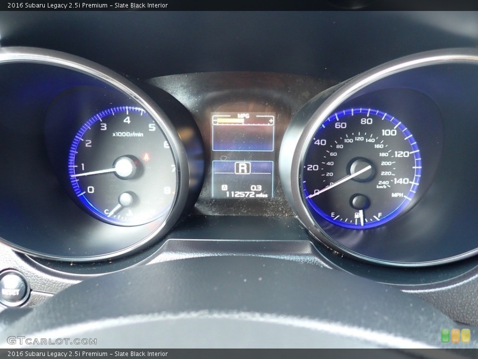 Slate Black Interior Gauges for the 2016 Subaru Legacy 2.5i Premium #142356096