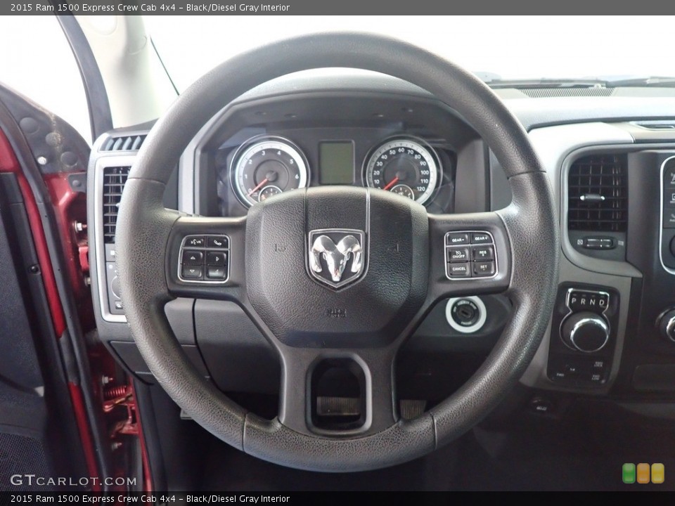Black/Diesel Gray Interior Steering Wheel for the 2015 Ram 1500 Express Crew Cab 4x4 #142356924