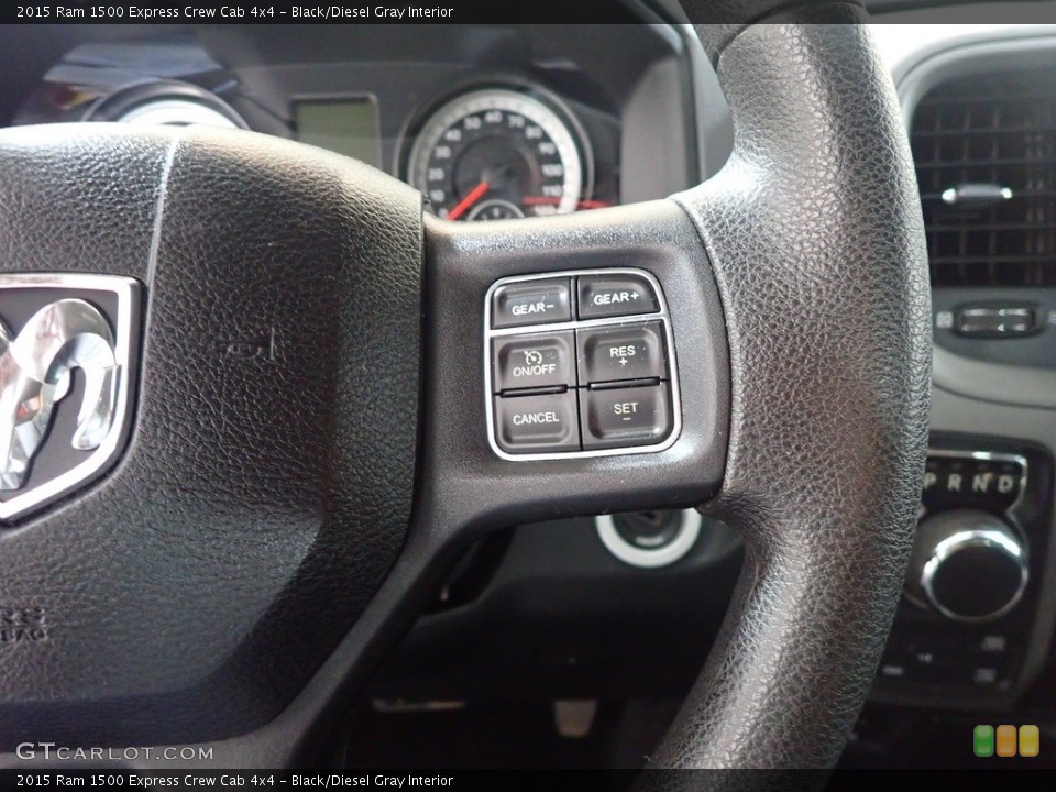 Black/Diesel Gray Interior Steering Wheel for the 2015 Ram 1500 Express Crew Cab 4x4 #142356999