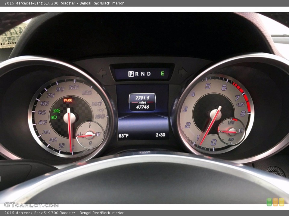 Bengal Red/Black Interior Gauges for the 2016 Mercedes-Benz SLK 300 Roadster #142358946