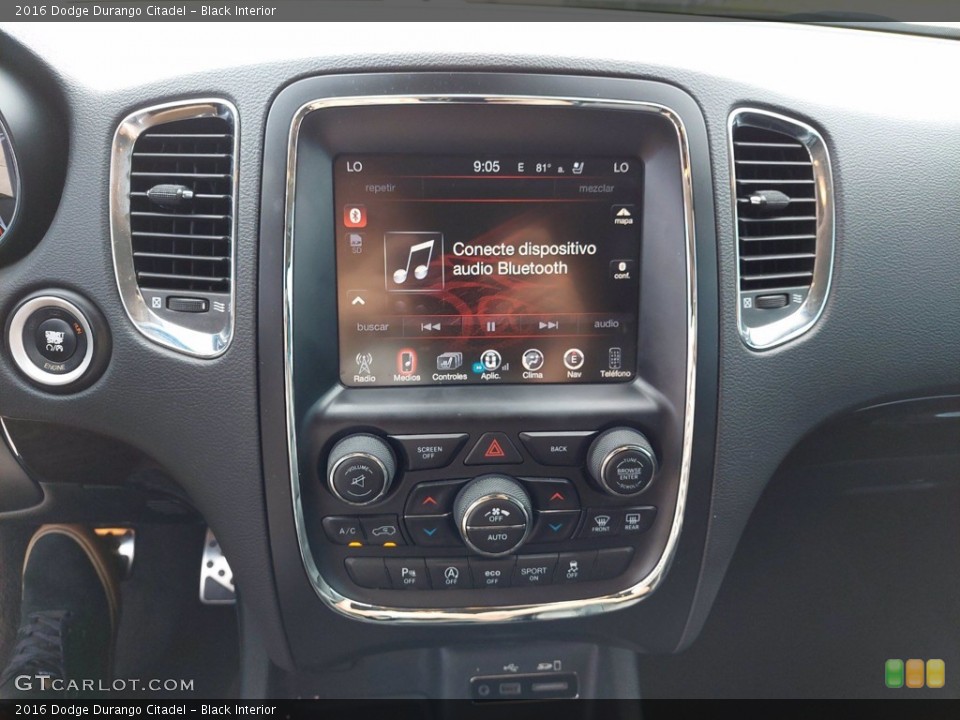 Black Interior Controls for the 2016 Dodge Durango Citadel #142360002