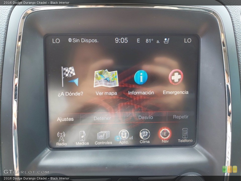 Black Interior Controls for the 2016 Dodge Durango Citadel #142360047