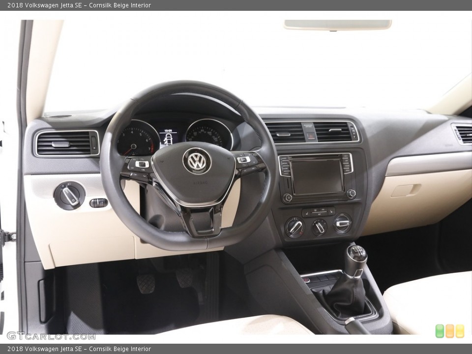 Cornsilk Beige Interior Dashboard for the 2018 Volkswagen Jetta SE #142365614