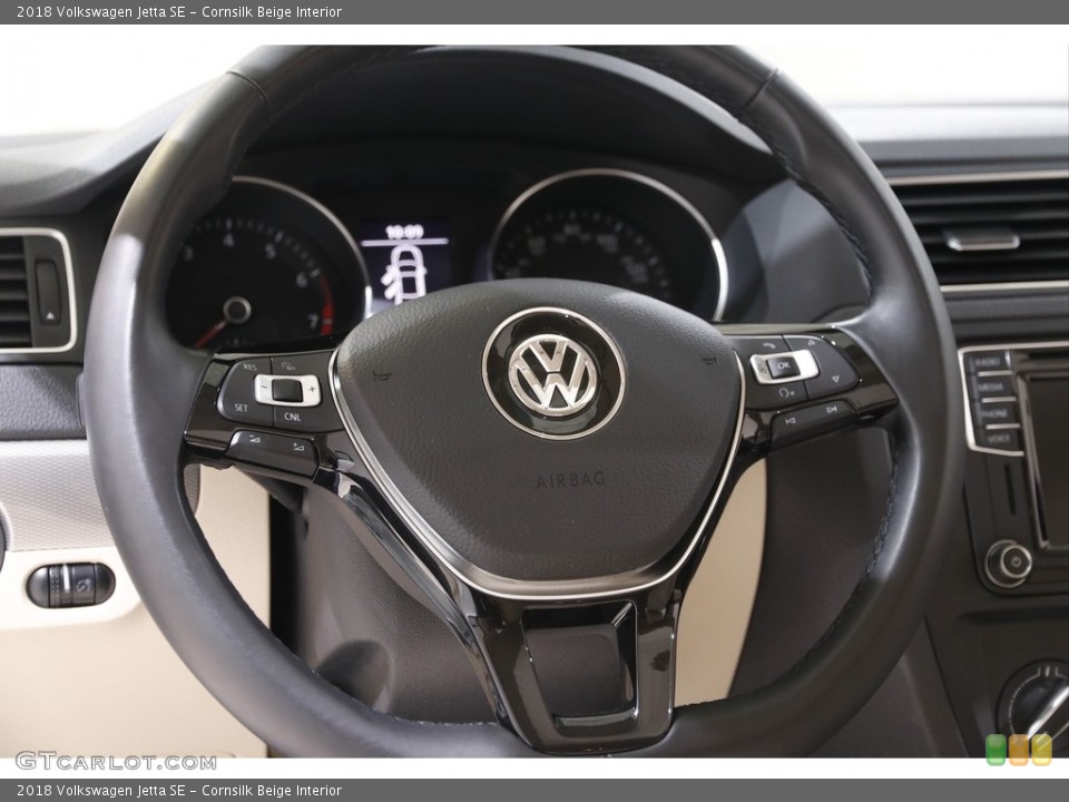 Cornsilk Beige Interior Steering Wheel for the 2018 Volkswagen Jetta SE #142365632