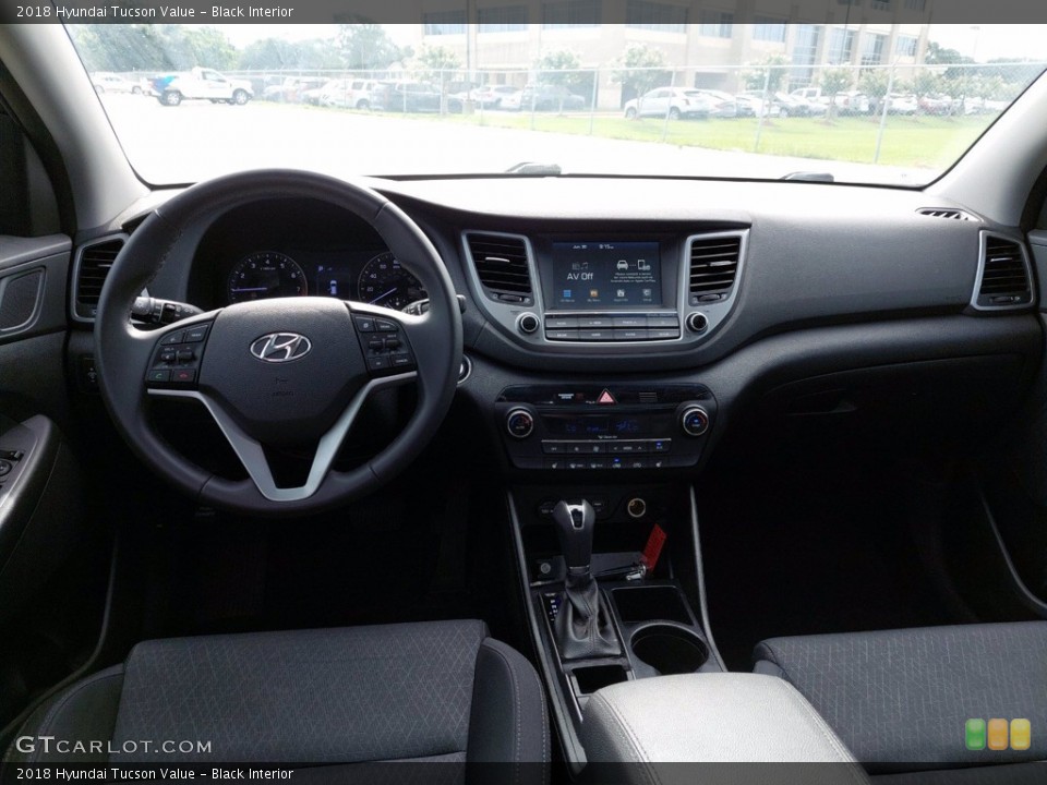 Black Interior Dashboard for the 2018 Hyundai Tucson Value #142365680