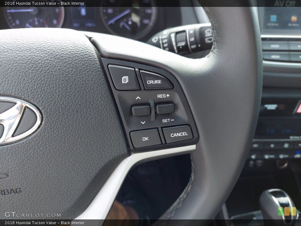 Black Interior Steering Wheel for the 2018 Hyundai Tucson Value #142365821