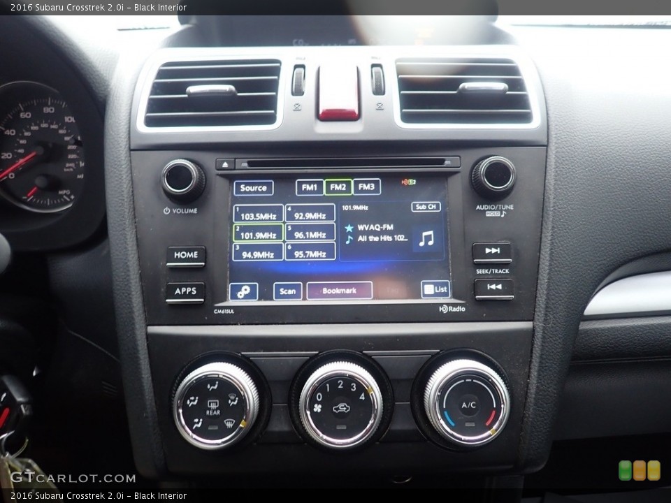 Black Interior Controls for the 2016 Subaru Crosstrek 2.0i #142369832