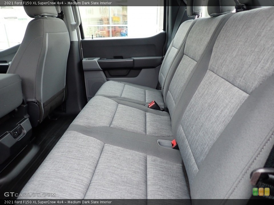 Medium Dark Slate Interior Rear Seat for the 2021 Ford F150 XL SuperCrew 4x4 #142374083