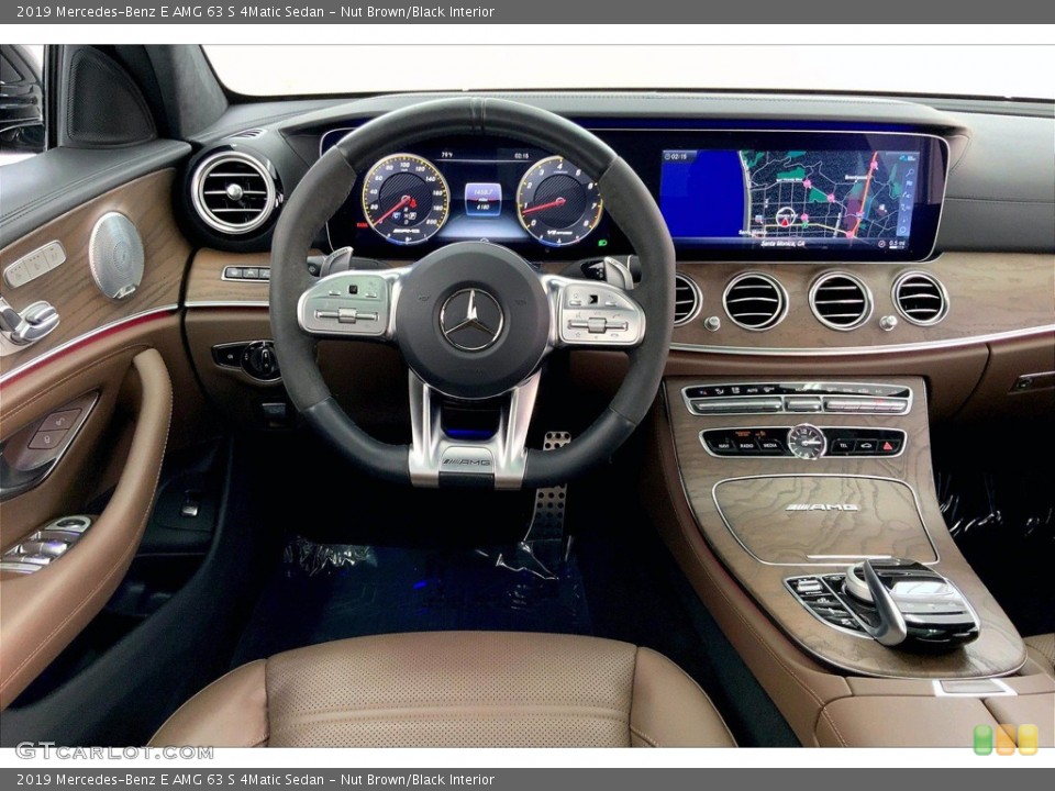 Nut Brown/Black Interior Dashboard for the 2019 Mercedes-Benz E AMG 63 S 4Matic Sedan #142377178