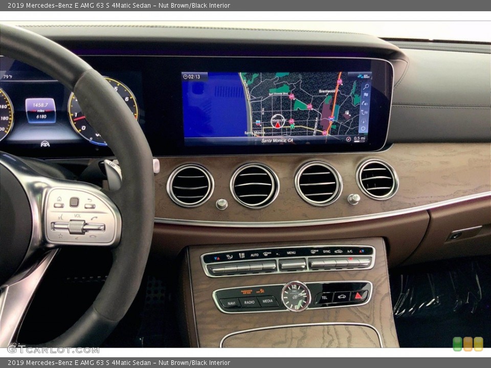 Nut Brown/Black Interior Navigation for the 2019 Mercedes-Benz E AMG 63 S 4Matic Sedan #142377199
