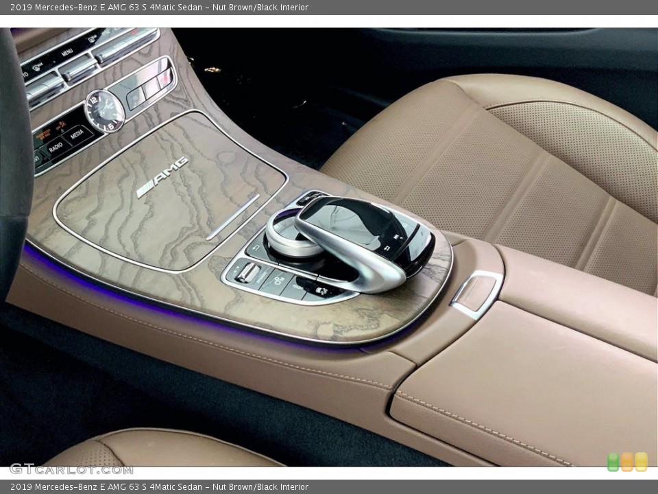 Nut Brown/Black Interior Controls for the 2019 Mercedes-Benz E AMG 63 S 4Matic Sedan #142377487