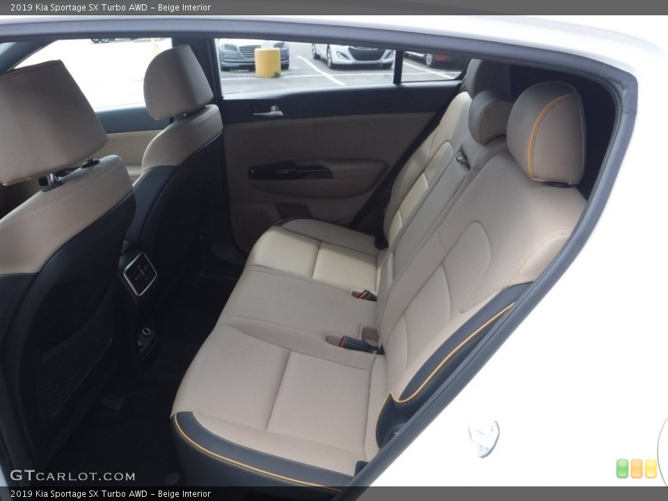 Beige Interior Rear Seat for the 2019 Kia Sportage SX Turbo AWD #142379716