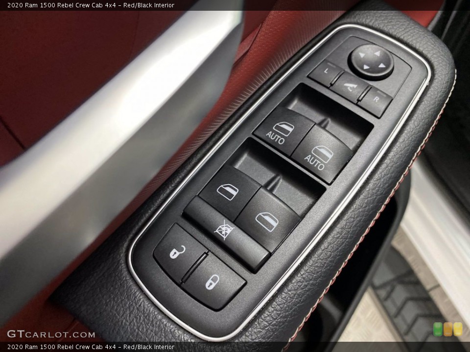 Red/Black Interior Controls for the 2020 Ram 1500 Rebel Crew Cab 4x4 #142382322