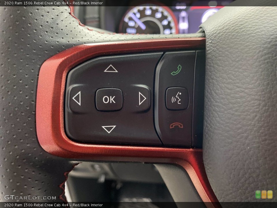 Red/Black Interior Steering Wheel for the 2020 Ram 1500 Rebel Crew Cab 4x4 #142382456