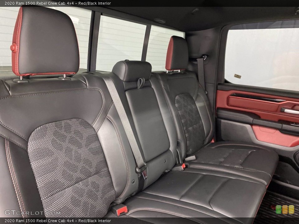 Red/Black Interior Rear Seat for the 2020 Ram 1500 Rebel Crew Cab 4x4 #142382835