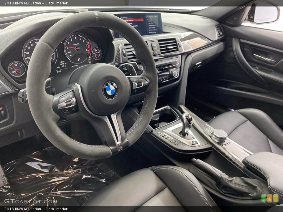 Black Interior Front Seat for the 2018 BMW M3 Sedan #142385514