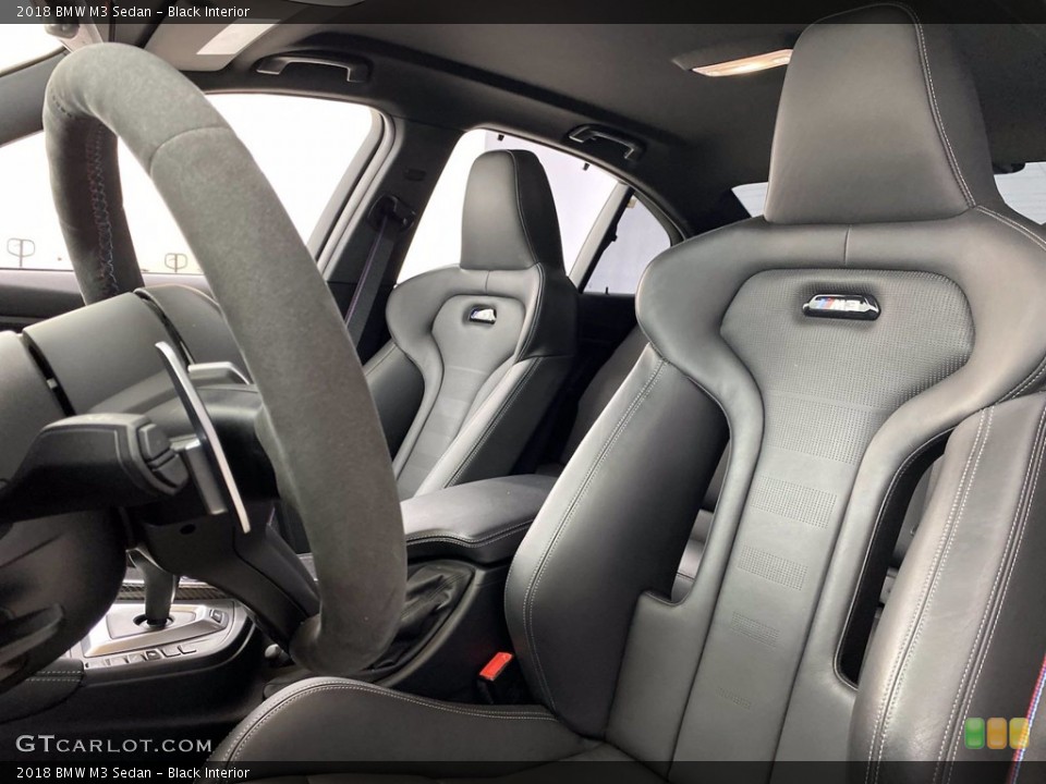 Black Interior Front Seat for the 2018 BMW M3 Sedan #142385517