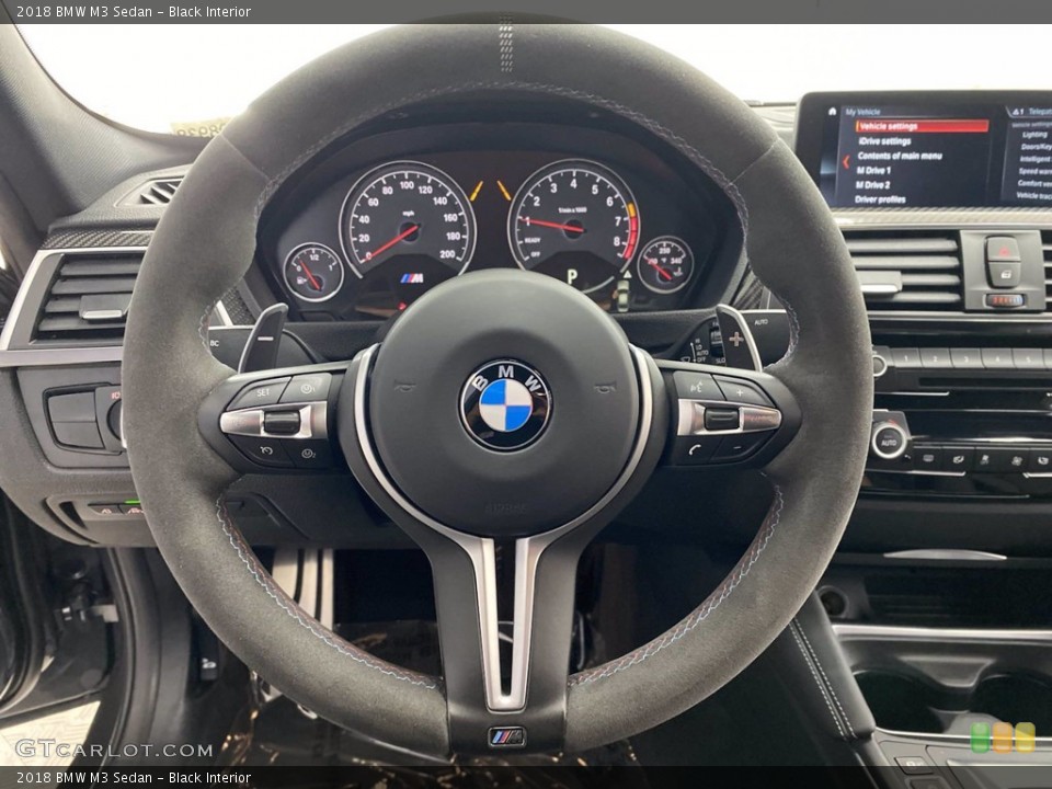 Black Interior Steering Wheel for the 2018 BMW M3 Sedan #142385520