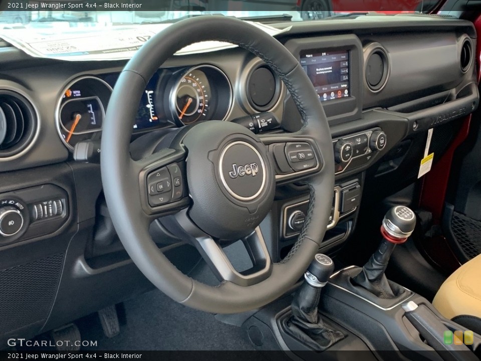 Black Interior Dashboard for the 2021 Jeep Wrangler Sport 4x4 #142388678
