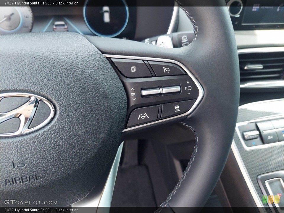 Black Interior Steering Wheel for the 2022 Hyundai Santa Fe SEL #142390598