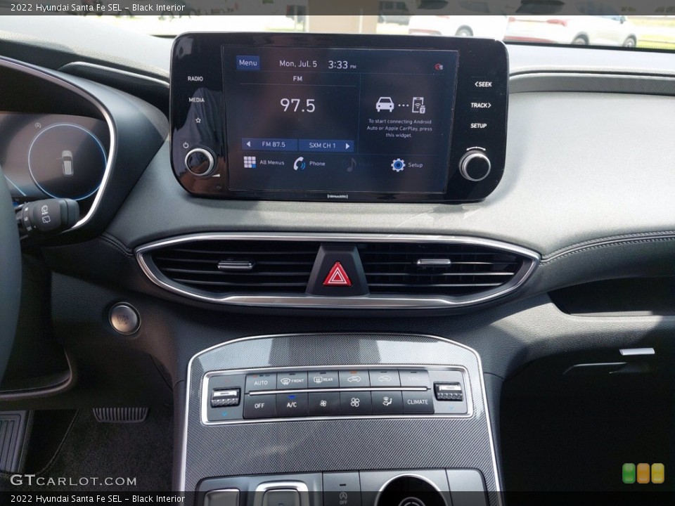 Black Interior Controls for the 2022 Hyundai Santa Fe SEL #142390601