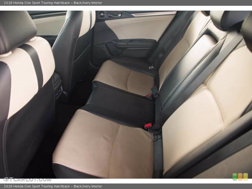 Black/Ivory Interior Rear Seat for the 2018 Honda Civic Sport Touring Hatchback #142391232