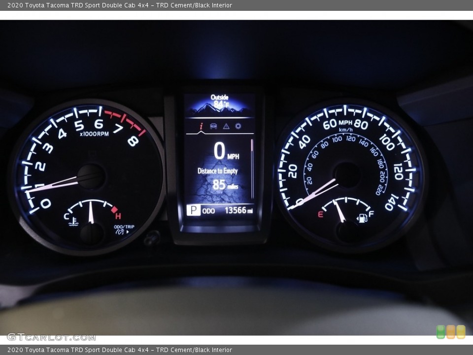TRD Cement/Black Interior Gauges for the 2020 Toyota Tacoma TRD Sport Double Cab 4x4 #142393935