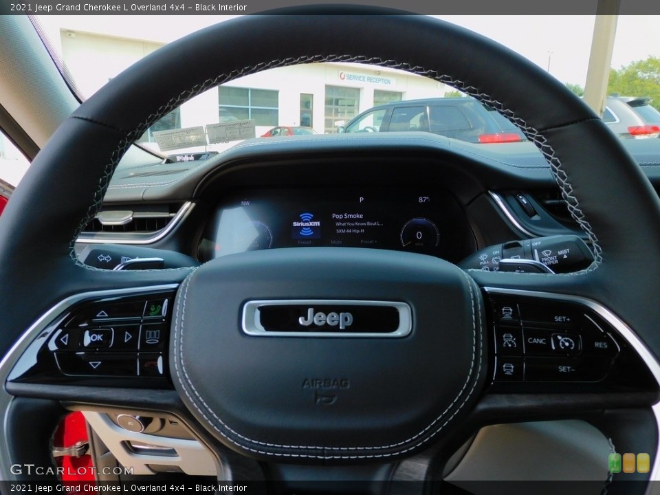 Black Interior Steering Wheel for the 2021 Jeep Grand Cherokee L Overland 4x4 #142394676