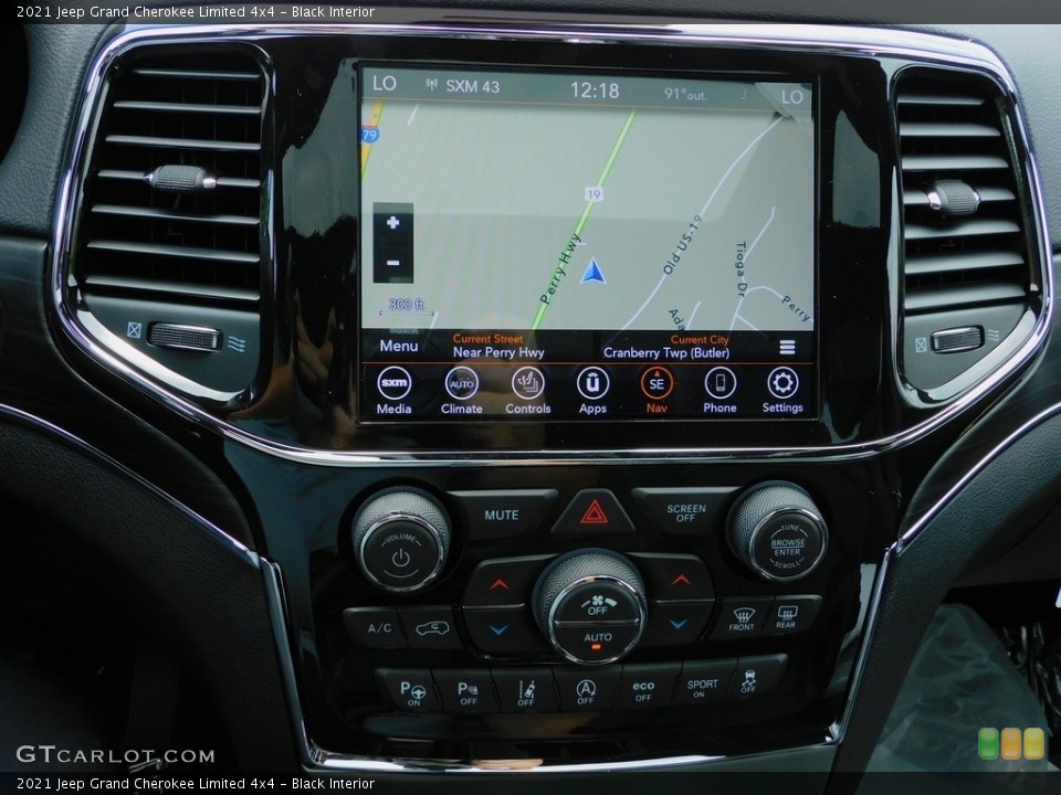 Black Interior Navigation for the 2021 Jeep Grand Cherokee Limited 4x4 #142395504