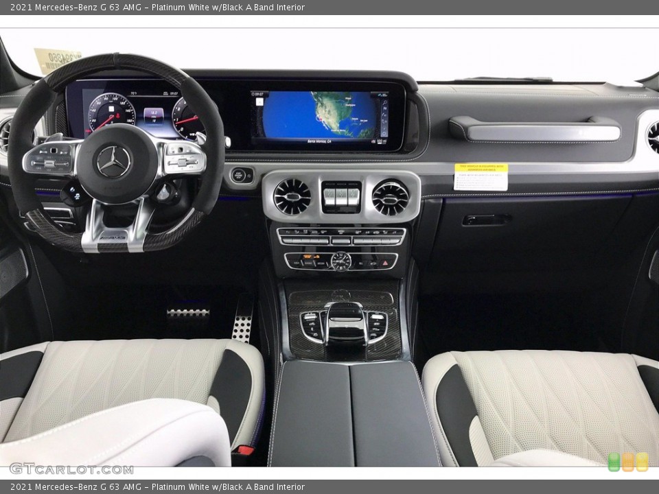 Platinum White w/Black A Band Interior Dashboard for the 2021 Mercedes-Benz G 63 AMG #142397499