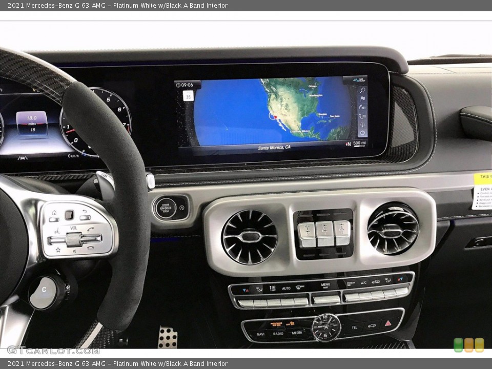 Platinum White w/Black A Band Interior Controls for the 2021 Mercedes-Benz G 63 AMG #142397526
