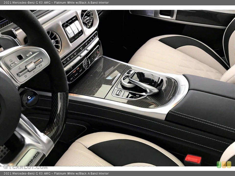 Platinum White w/Black A Band Interior Controls for the 2021 Mercedes-Benz G 63 AMG #142397553