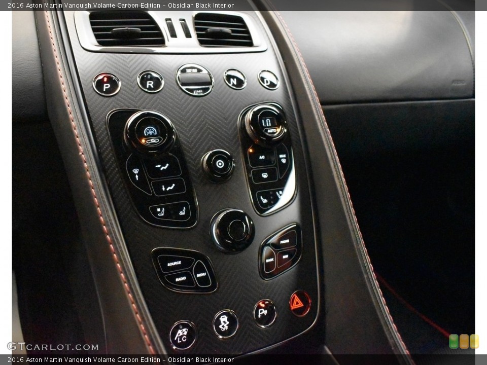Obsidian Black Interior Controls for the 2016 Aston Martin Vanquish Volante Carbon Edition #142399569