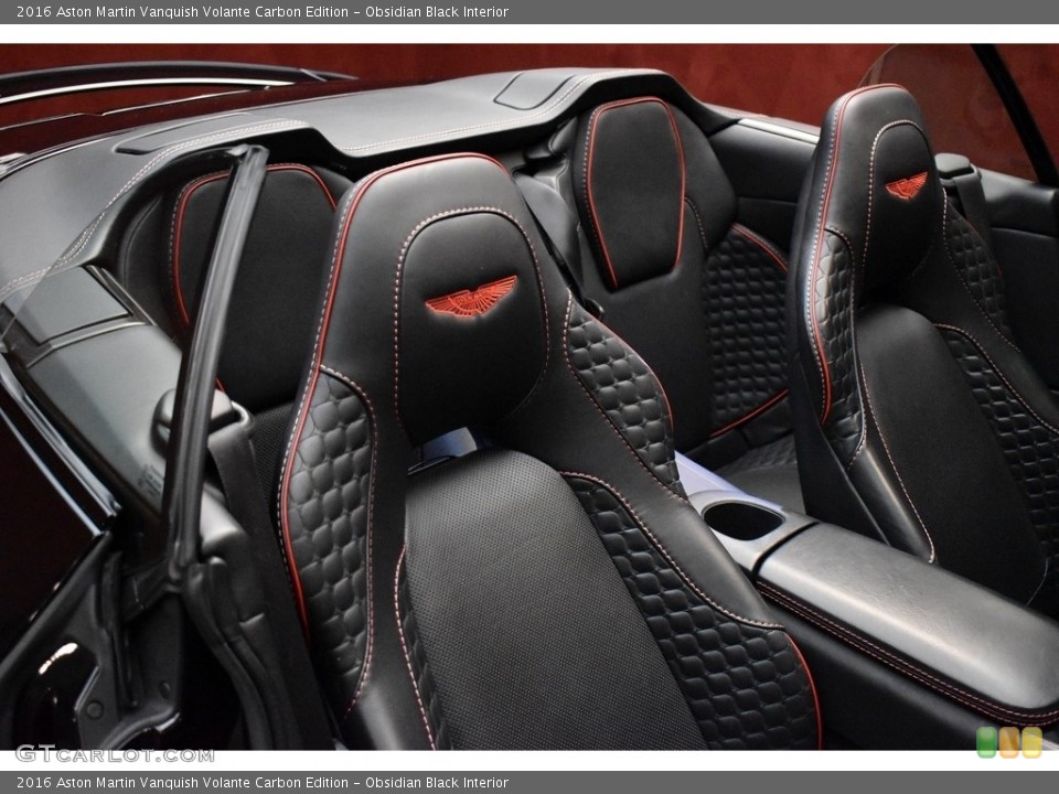 Obsidian Black Interior Front Seat for the 2016 Aston Martin Vanquish Volante Carbon Edition #142399662