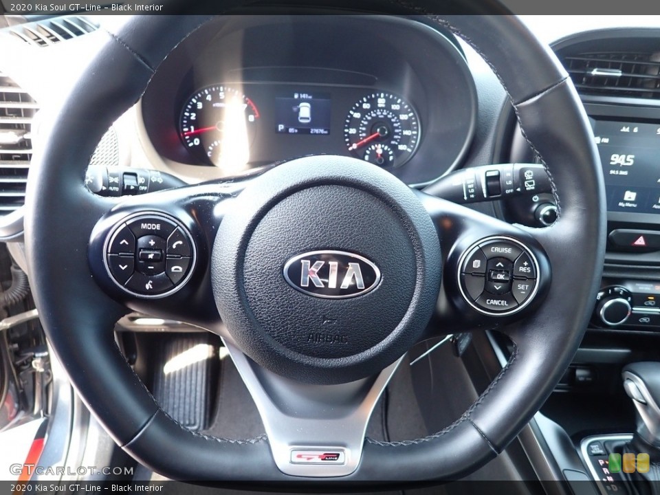 Black Interior Steering Wheel for the 2020 Kia Soul GT-Line #142403085