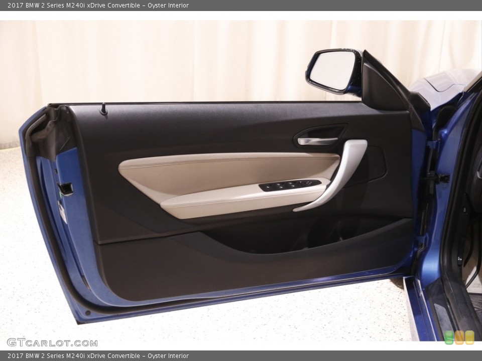 Oyster Interior Door Panel for the 2017 BMW 2 Series M240i xDrive Convertible #142404727